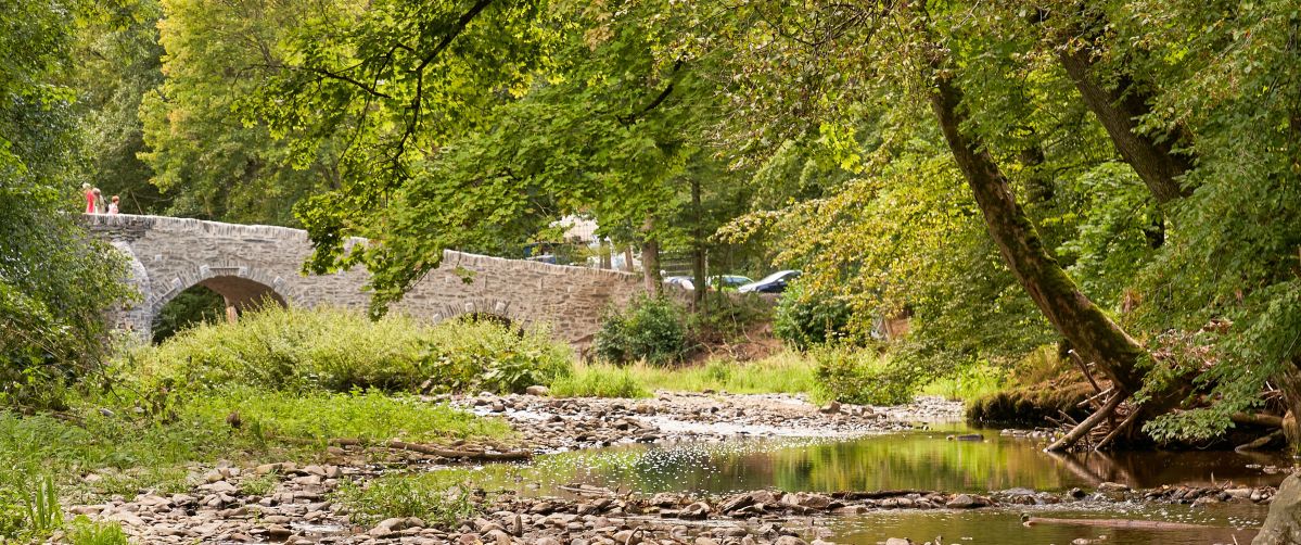 Holzbachschlucht in einer grünen Landschaft